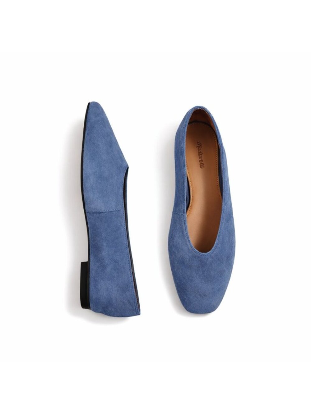 Madewell The Mylie Ballet Flat Suede Basalt Blue Womens 7.5M Minimalist Timeless - Picture 16 of 16